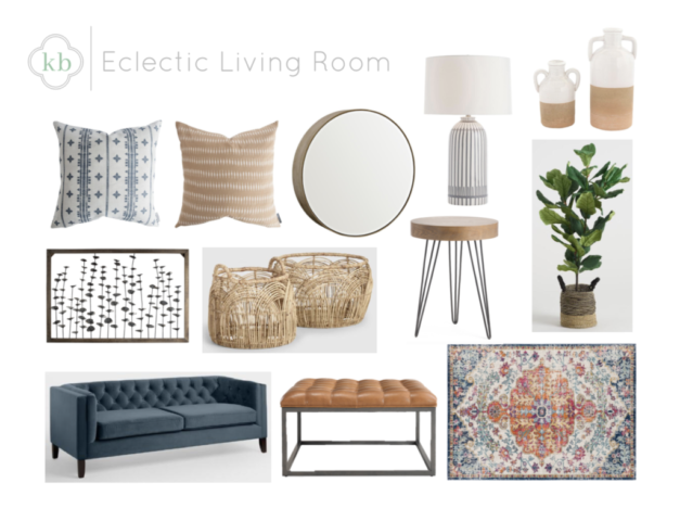 Eclectic Living Room - Kate Brock Interiors eDesign