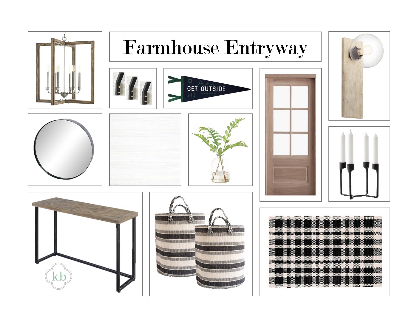 Farmhouse Entryway - Kate Brock Interiors eDesign