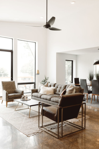 Kate Brock Interiors - Modern Concrete Home - Living