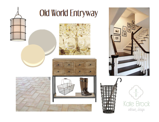 Old World Entryway - Kate Brock Interiors eDesign