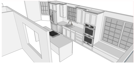 Transitional Kitchen Remodel - Floor Plan - Kate Brock Interiors